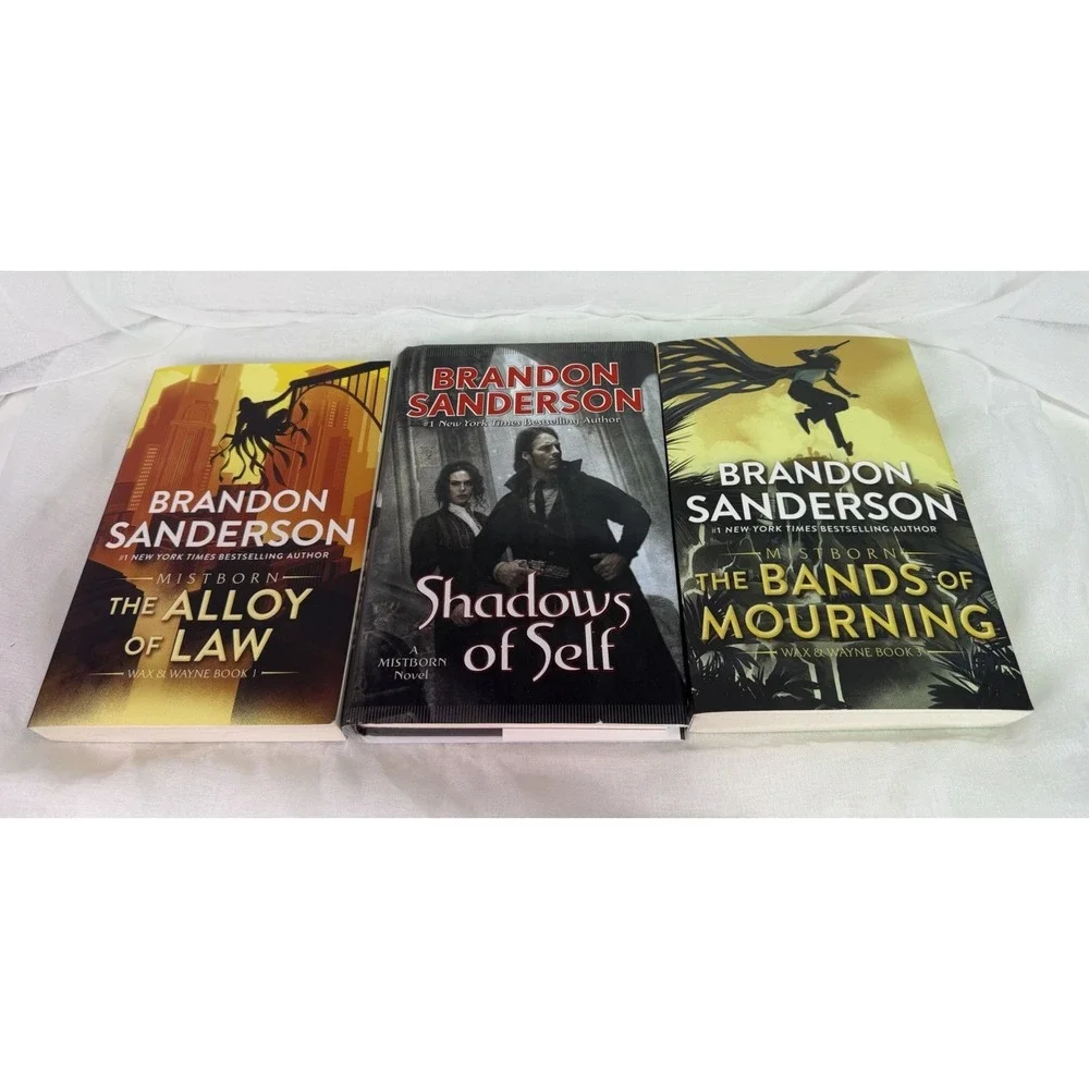 Brandon Sanderson Mistborn Wax & Wayne Books 1-3 Lot HC/PB Alloy Shadows Bands